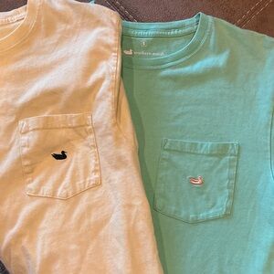 Southern Marsh Tees - yellow & Mint with Duck Embroidery